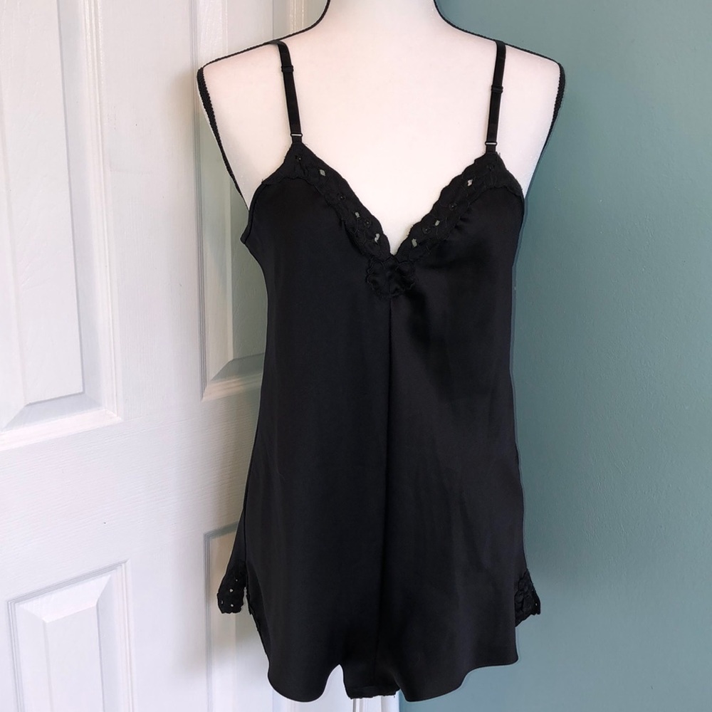 Halston III Black Lace Teddy